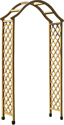 Gardman 07713 Elegance Wooden Garden Arch Pergola Tan Finish Plant Support