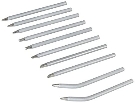 Silverline 675071 - Punte per saldatore 40 Watt, confezione da 10