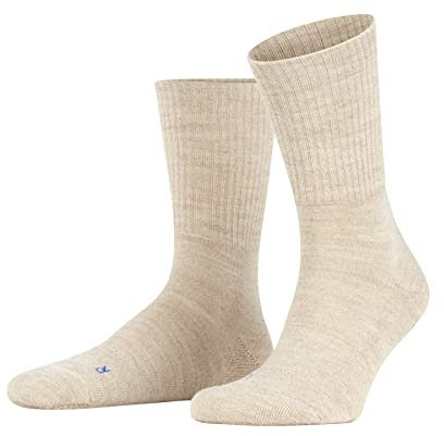 FALKE Unisex Socken Walkie Light U So Wolle Funktionsmaterial einfarbig 1 Paar, Beige Sand Melange 4490, 42-43