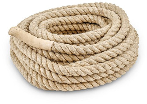 HAEST Stabiles Tauziehseil aus Jute, 22 Meter Länge und 25 Millimeter Stärke - Tauziehen