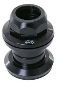 Diverse CONTEC Steuersatz 'HS-20' 1', Aluminium, SB-verpackt Gedichtetes Cartridge-Kugellager, Aufbauhöhe 37,5mm (Oben: 25,8 mm/unten: 11,7mm), 110g, schwarz, Gabelkonus-Ø 27mm