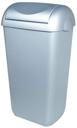 All Care Abfallbehälter, Kunststoff, Edelstahl-Look, 23Litre