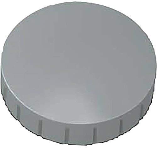 MAUL Rundmagnete grau 10er Set Ferrit 800 g Haftkraft | dezentes Grau für Bürotafeln, sicherer Halt für Notizen, bruchsicheres Kunststoffgehäuse, ideal für Planung und Organisation