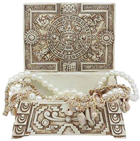 Gifts & Decors Mexica Azteken Maya Solar Sun MESOAMERIKANISCHES Kalender Jewelry Treasure Box Figur