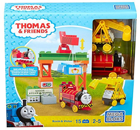 Mattel DLC17 - Mega Bloks - Thomas und seine Freunde - 15-teiliges Konstruktionsspielzeug mit Thomas & Bertie [UK Import]