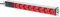 DIGITUS 19 Steckdosenleiste - 8 Abgriffe (rot) - 1HE - 250VAC - 50/60Hz - 16A - 2500W - Vorsicherung für Überlastschutz