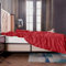 THXSILK Seide Bettbezug, Seide Tröster Cover, Seidenbettwäsche, 100% 19 Momme Bestnote Maulbeerseide Bettwäsche - Rot 135 x 200cm
