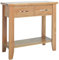 Hallowood Furniture Camberley Oak Small Narrow Console Table with 2 Drawers, Solid Wooden Radiator Table with Lower Shelf, Telephone or Lamp Stand, Living Room, Bedroom or Hallway Furniture
