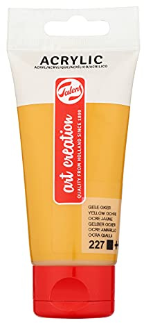 Talens Art Creation Acrylfarbe Tube 75 ml - Gelber Ocker 227 - undurchsichtig, lichtecht, seidenglänzendes Finish