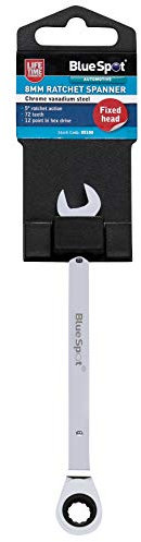 Bluespot 8mm Chrome Vanadium Ratchet Spanner Fixed Head