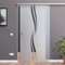 BM2-1025-ASE: Schiebetürsystem ESG 1025x2050x8mm Dekor M2, Siebdruck; Schienensystem ALU SlimLine SoftClose; Griffmuschel