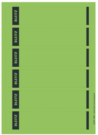 Leitz 16862055 Self-Adhesive Spine Labels for Standard and Hard Cardboard Folders Pack of 150 Short and Slim Format 39 x 192 mm Green Paper