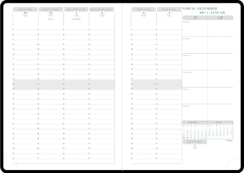 VISUEL Einlage Neutralschnitt 2027: Kalender im Schreibtischformat