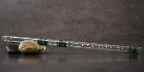 Hall Crystal Flöte 11293 - Inline-Glas-Piccolo in C - Lurgan Celtic
