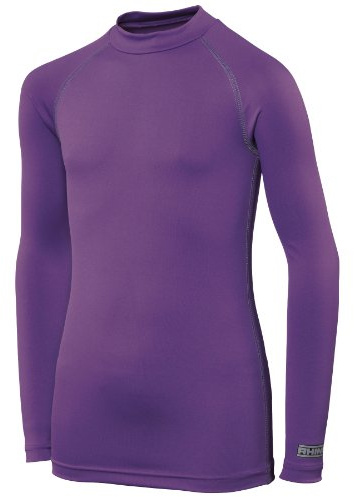 Rhino Childrens Boys Long Sleeve Thermal Underwear Base Layer Vest Top (LY-XLY) (Purple)