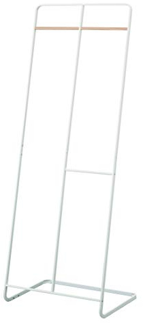 YAMAZAKI 2738 TOWER Coat Hanger Wide, white, Steel/Wood, 61 x 45 x 163 cm