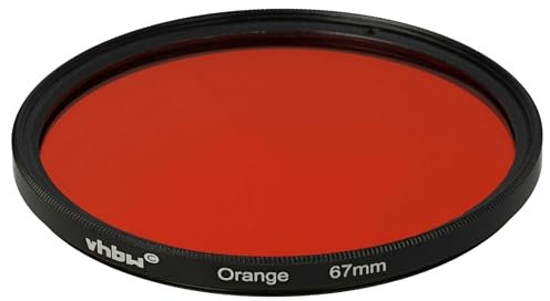vhbw Filtre de Couleur Universel Compatible avec Les objectifs de Filetage de 67mm - Filtre Orange
