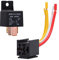 Ehdis 1 Pezzi Relè Universale con Imbracatura di Socket 4 Pin 80A 12V On/off normalmente Aperto SPST 4 Contatti Relè per Heavy Duty Auto, Camion, Motociclo, Barca