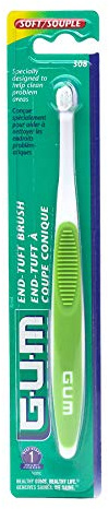 GUM Bueschelbuerste - Grüne Nylon-Zahnbürste - Mittel - Manuell - Wiederverwendbar
