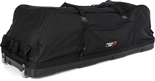 Gator GP-HDWE-1846-PE Drum Hardware Bag – Rolltasche mit Rädern & verstärktem Boden – 18″ x 46″ (46cm x 117cm) – Robuste Schlagzeug-Hardwaretasche – Schwarz