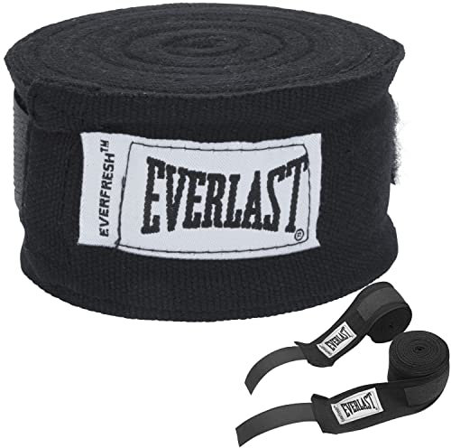 Everlast Unisex - Erwachsene Sport Boxen Handbandagen Handwraps, Schwarz, 180