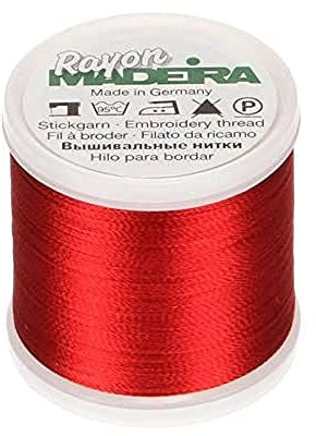 Madeira M9840-1039 Maschinenstickgarn, Acryl, #1039 Rot, 2.79x2.79x3.3 cm