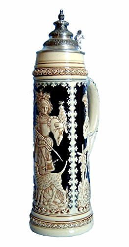 King Bierkrug Diana Göttin der Jagd Prachthumpen Replikat von 1885 Seidel 2 Liter Bierseidel, Limität 2004