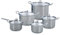 BK Q-Linair Master RVS Edelstahl Induktion kompatibel 5 Stück Kochgeschirr Töpfe und Pfannen Set mit Sieb Deckel,Backofen und Broiler sicher zu 230C,Stay Cool Griffe,spülmaschinenfest,PFAS frei,Silber