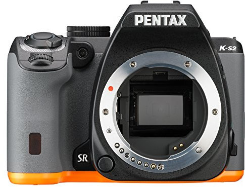 Pentax K-S2 Corpo Macchina, Sensore CMOS da 20 Megapixel Senza Filtro AA, Display LCD Orientabile da 3, Connettività Wi-Fi ed NFC, Nero-Arancio