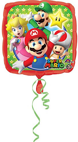 Super Mario Bros Ballon, quadratisch, 45,7 cm, 2 Stück
