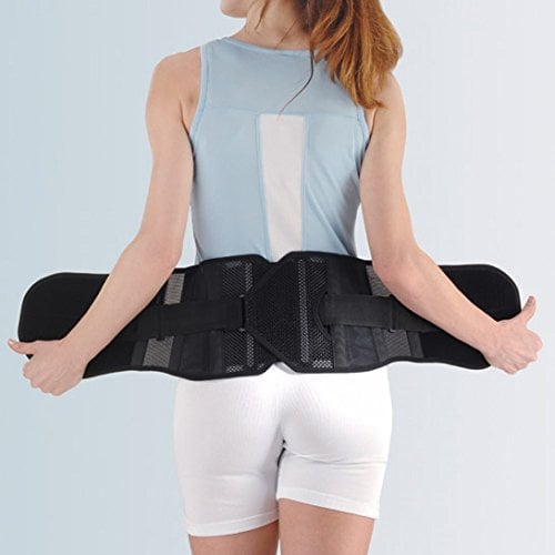 FGP CORSETTO LOMBO-SACRALE STECCATO PRO ACTION (L) - Donna - Adulto - Corsetto Ortopedico - Nero - XL - Stabilizzazione e protezione lombare