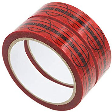 Solitary Walker Tamper Evident Security Tape, Sicherheit verhindert geöffnete Tape Legende Marks werden links einmal geöffnet bleiben (1 in. (25mm) x 55yds 2 Bände)