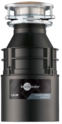 InSinkErator Badger 5XP Garbage Disposal, Badger Series 3/4 HP Continuous Feed Food Waste Disposer
