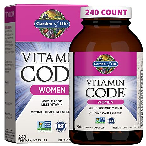 Garden of Life Vitamin Code Women's Multivitamin, Gluten-Free, 240 Capsules