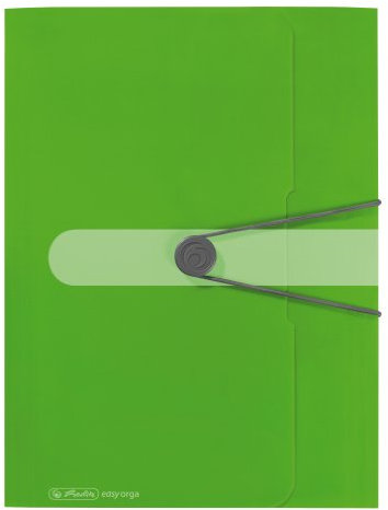 Herlitz 11206000 Gummizugmappe 3er Pack PP A4 opak apfel