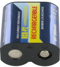AboutBatteries Batterie Type SANYO CR-P2, 6.0V, 500mAh, Li-ION