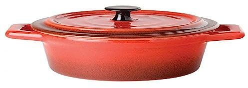 Utopia Gourmande Flame Round Casserole Dish 4inch 9oz / 26cl - Pack of 6 - Oven Dishes