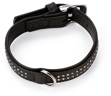 Karlie Halsband Vintage Strass L: 30 cm B: 17 mm schwarz zweireihig