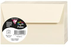 Clairefontaine 5441C 20 Umschläge Pollen 90x140mm 120g Elfenbein