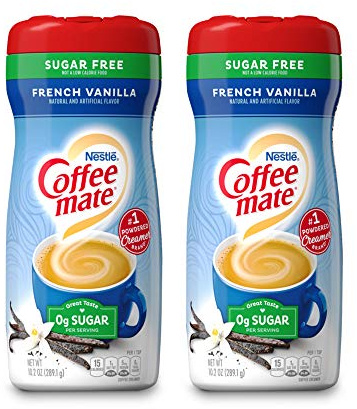 Nestle Coffee Mate Coffee Creamer - French Vanilla Flavoured Creamer - Sugar Free, 289.1g (Pack of 2)