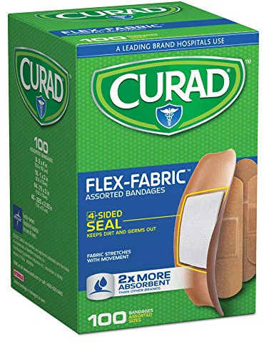 Flex Fabric Bandages Assorted Sizes 100 per Box