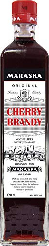 Maraska Cherry Brandy Liqueur, Blend of Tastiest Mediterranean Cherries and Brandy, Unique Sweet-Sour Aperitif 70cl