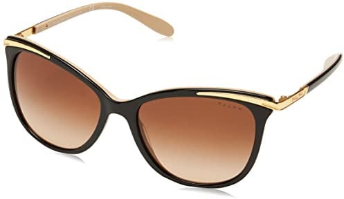 Ralph Lauren Purple Label Unisex Sonnenbrille RA5203, Gr. One size (Herstellergröße: 54), Schwarz (Black/Gold 109013)