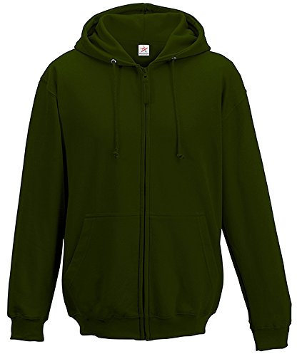 Forest Green Unisex Zip Up Hoodie Medium Plus 1 T Shirt