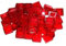 LEGO CITY - 60 transparent rote 1er Fliesen - 3070b