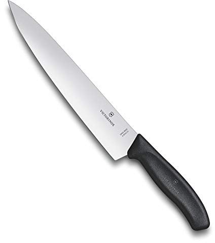 Victorinox Swiss Classic, Carving Knife, Extra Sharp Blade, Straight Edge, 22 cm, Plastic Handle, Stainless Steel, Black