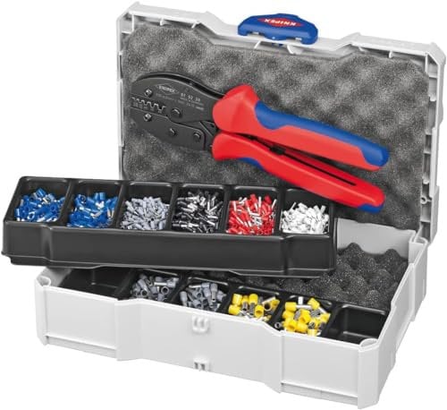 KNIPEX Crimp-Sortiment für Aderendhülsen 1 x 97 52 38, 7 x Aderendhülsen Sets 265 mm, 97 90 23