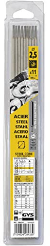 GYS-ELECTRODES Rutiles Ø 2, 5 E6013 - ETUI de 11 - CONSOMMABLE Soudure Arc/MMA - Toutes positions - Amorcage Des 40V