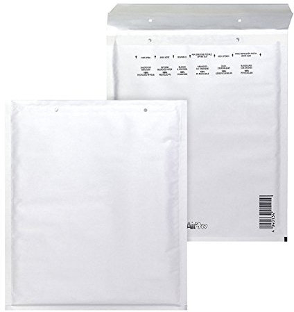 AirPro Luftpolstertasche W16 (100 Stück), haftklebende Versandtaschen ohne Fenster, federleichte Versandtaschen aus FSC® Kraftpapier mit Luftpolstereinlage für sicheren Versand, 350x240x5 mm, 80g/m²