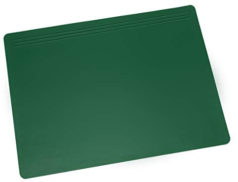 Läufer 32701 Matton Schreibtischunterlage 49x70 cm, grün, rutschfeste Schreibunterlage für besonders hohen Schreibkomfort, elegantes Zubehör für Schreibtisch, samtige Unterseite